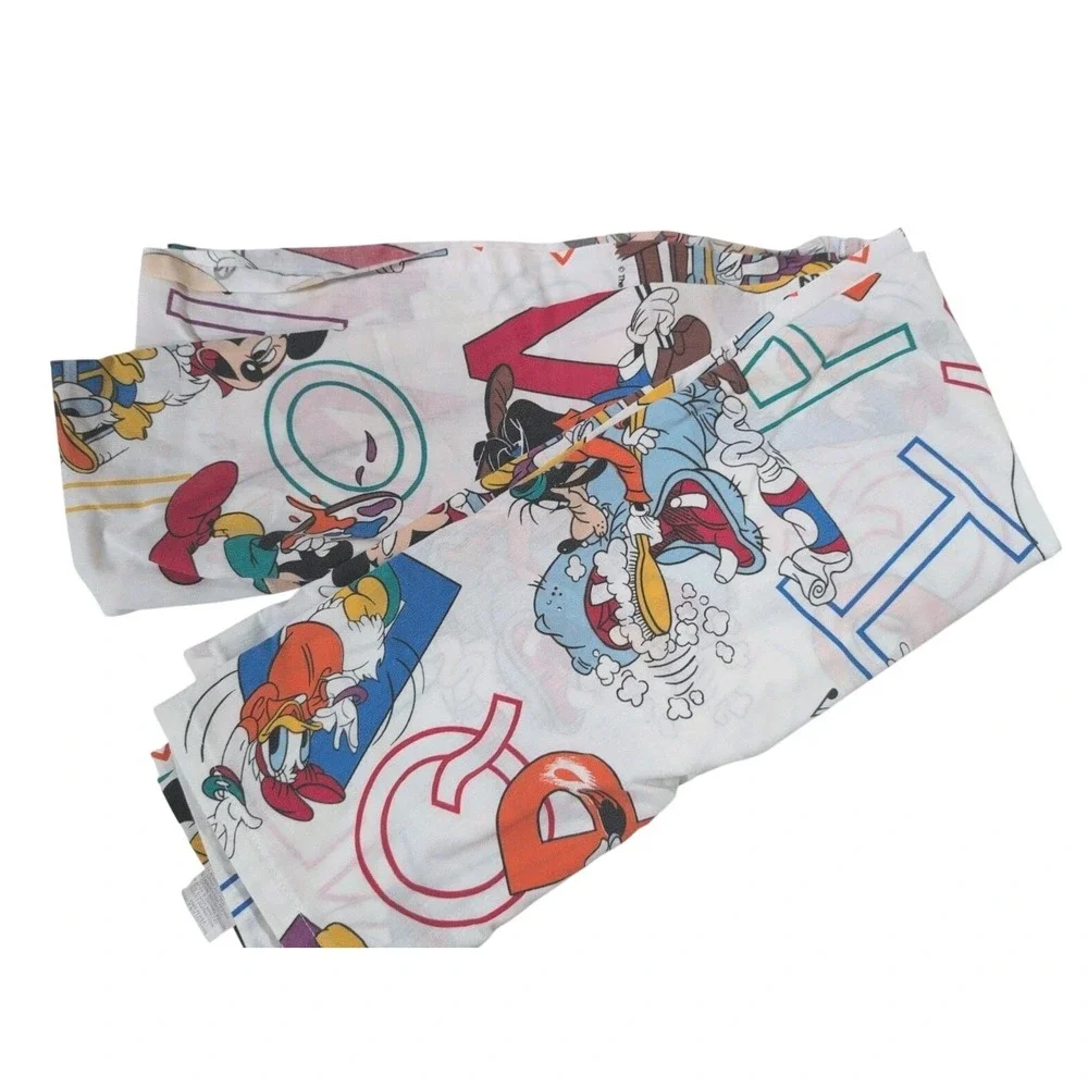 Vintage 90's 3 Piece Pacific Walt Disney Mickey Minnie Alphabet Twin Sheet Set
